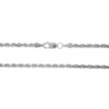 14Kt White Gold 2.5mm Diamond Cut Rope 
